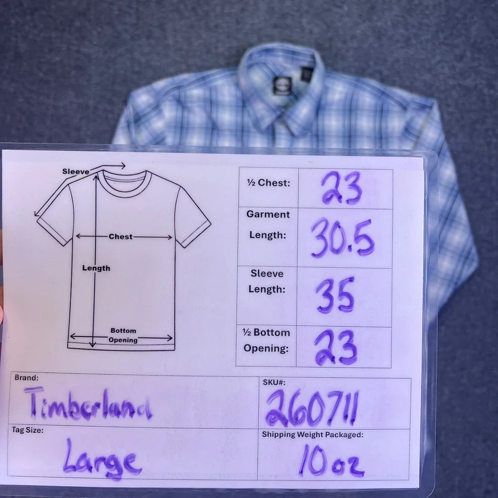 Timberland Shirt Mens‎ L Plaid Hiking Casual Rugged Cotton Long Sleeve Outdoors